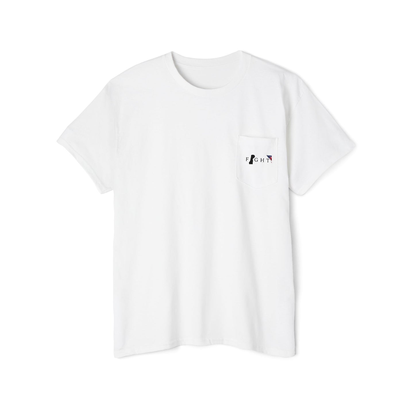 Trump Fight 713 Unisex Pocket T-Shirt Black Print