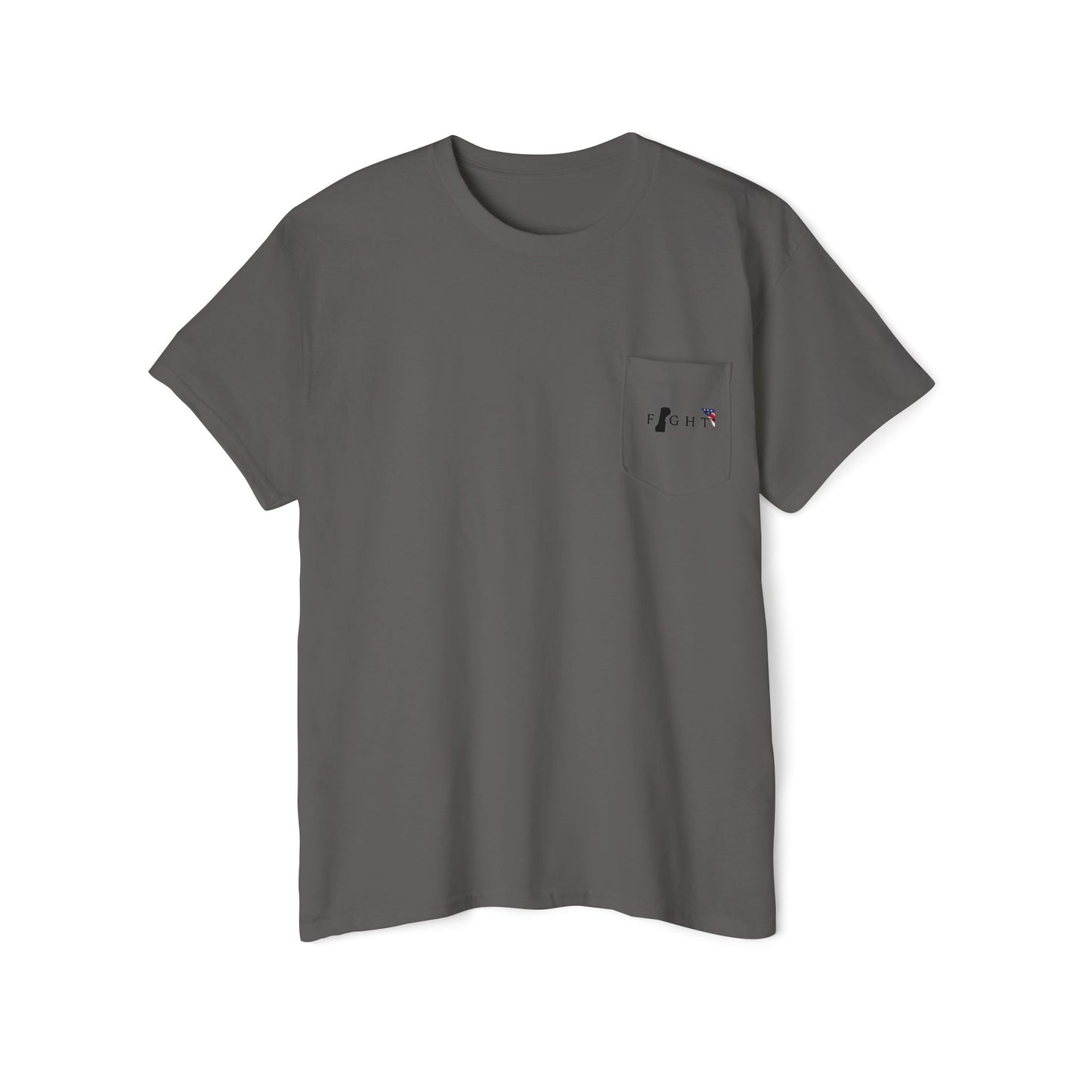 Trump Fight 713 Unisex Pocket T-Shirt Black Print