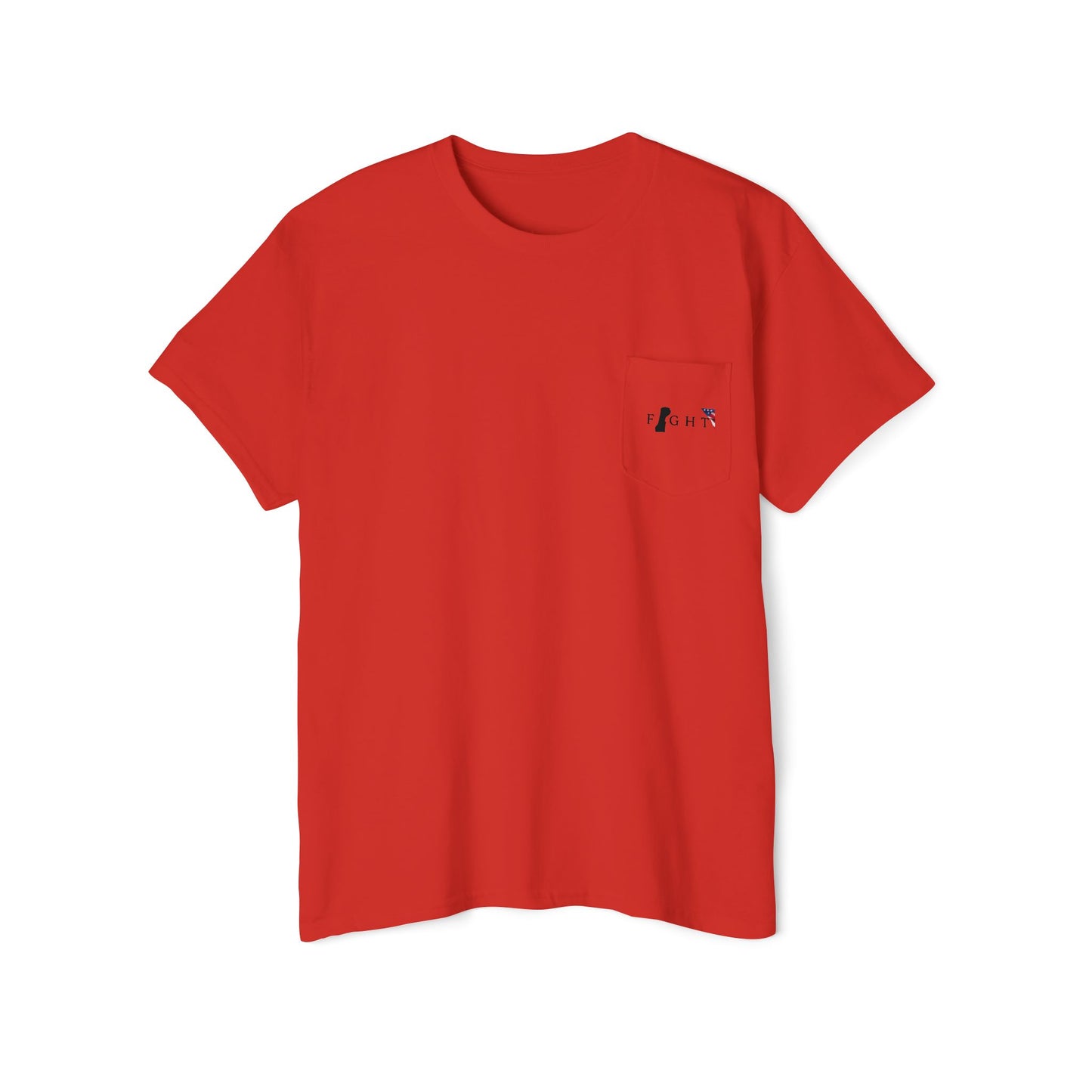 Trump Fight 713 Unisex Pocket T-Shirt Black Print