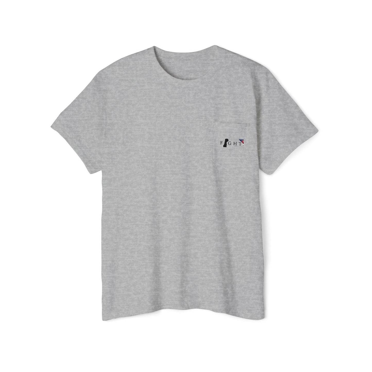 Trump Fight 713 Unisex Pocket T-Shirt Black Print