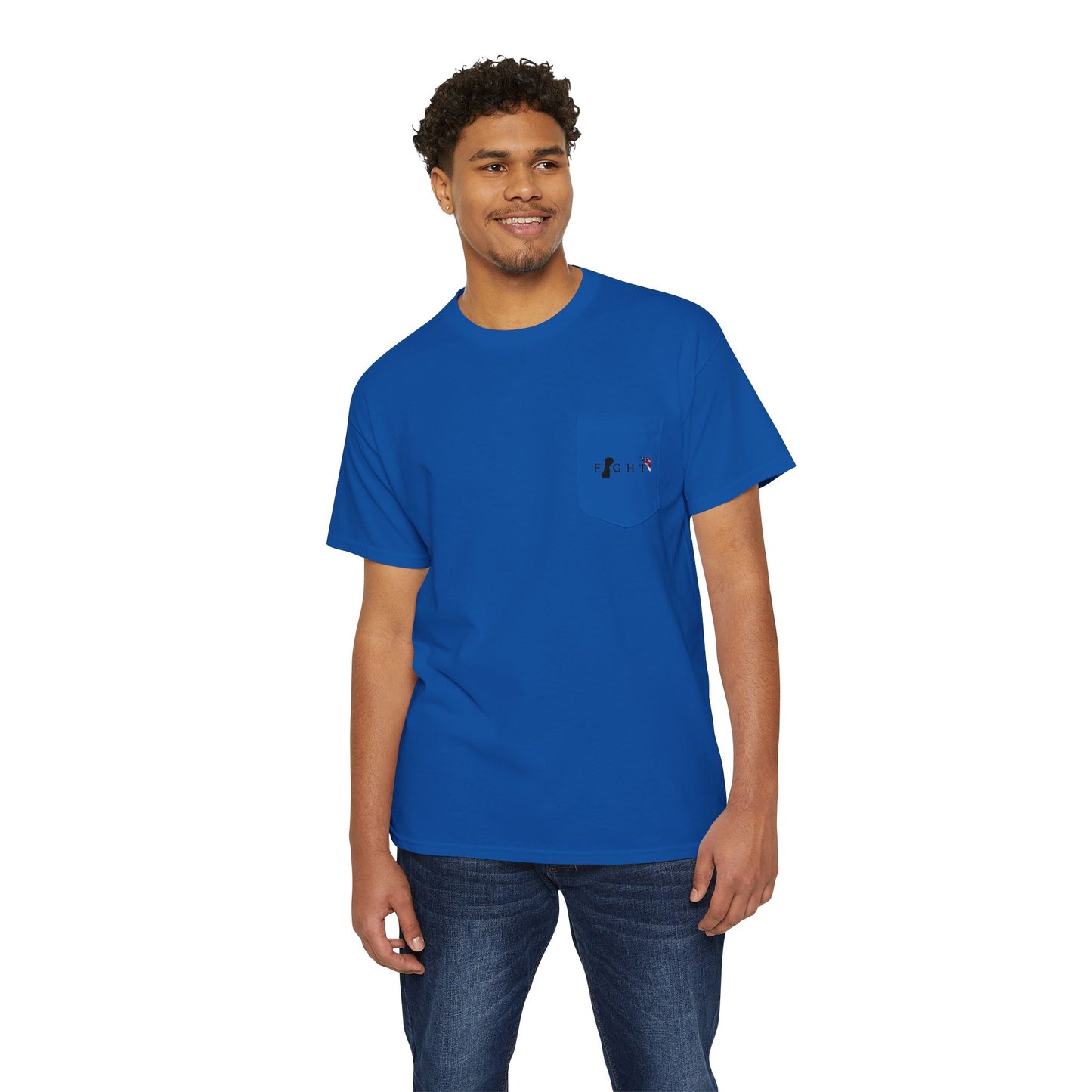 Trump Fight 713 Unisex Pocket T-Shirt Black Print