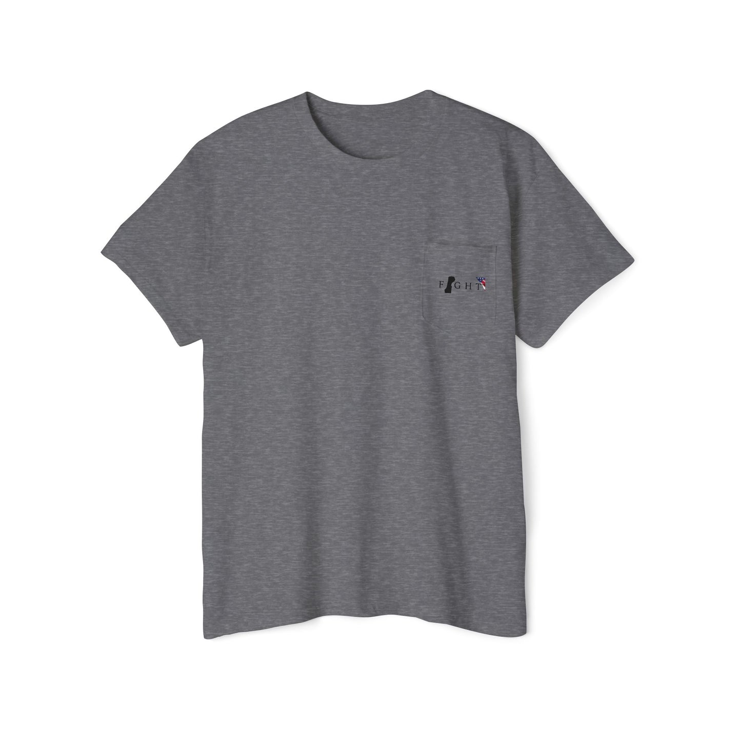 Trump Fight 713 Unisex Pocket T-Shirt Black Print