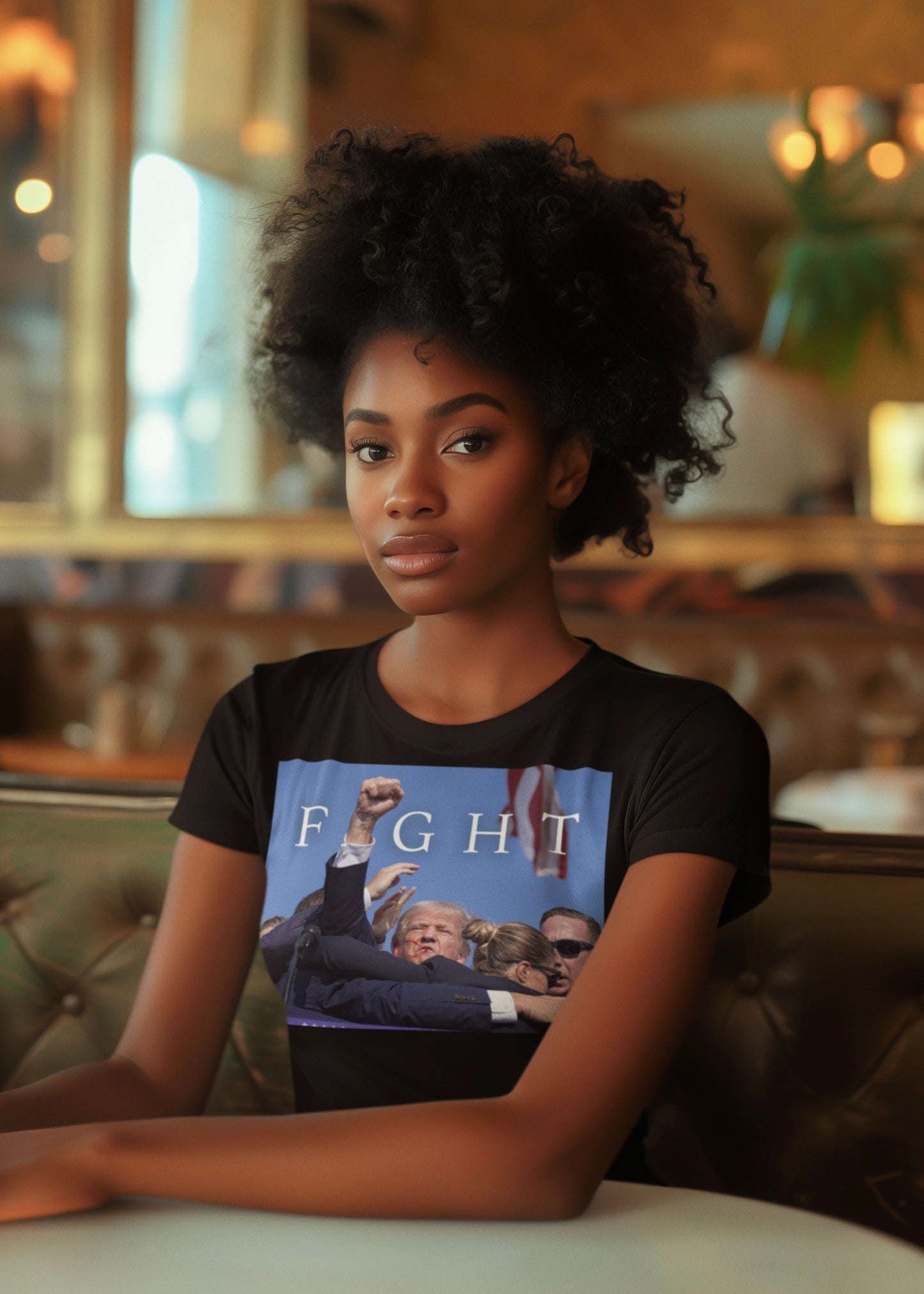 Trump Fight 713 Unisex T-Shirt Black