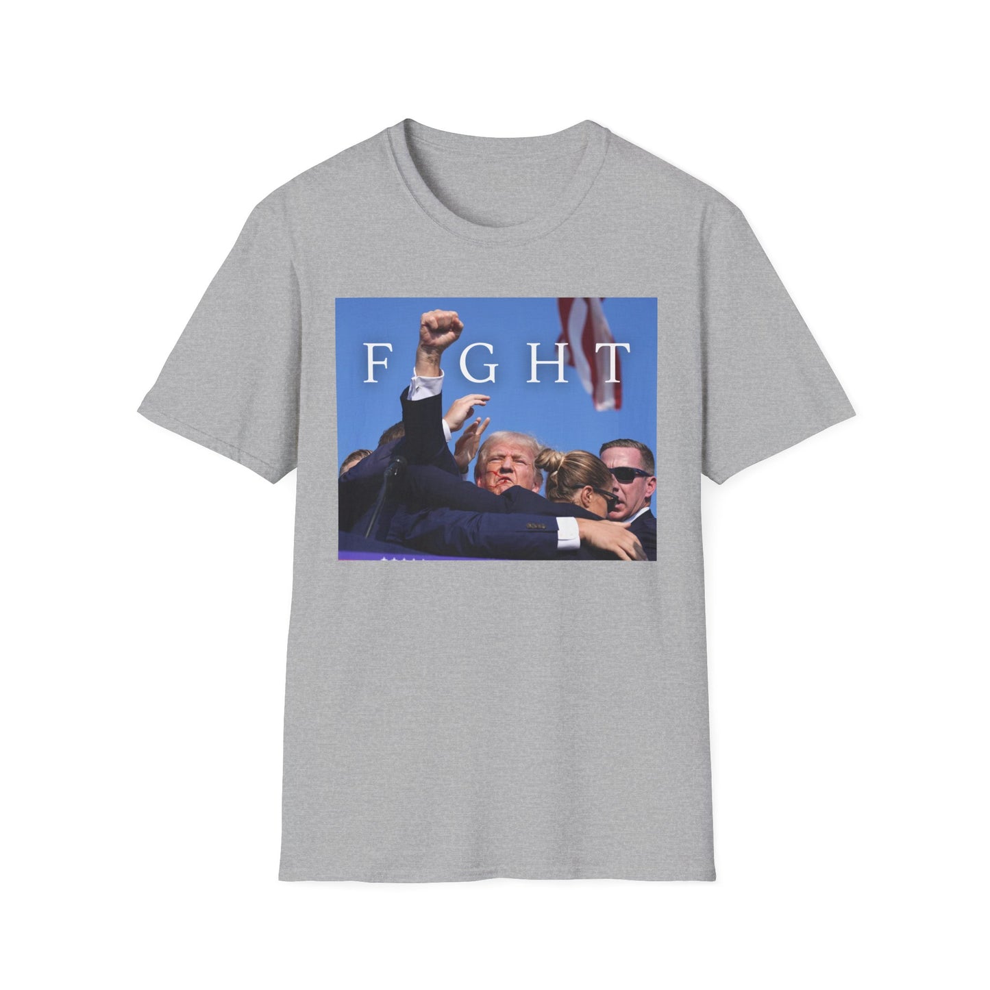 Trump Fight 713 Unisex T-Shirt Sport Grey