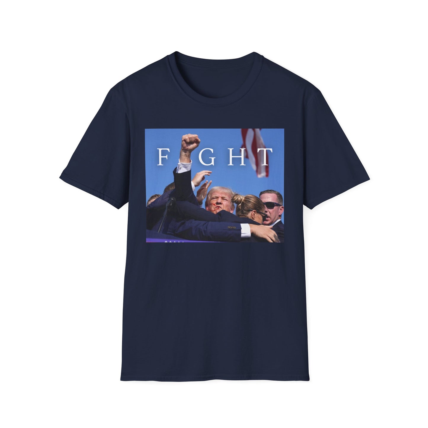 Trump Fight 713 Unisex T-Shirt Navy