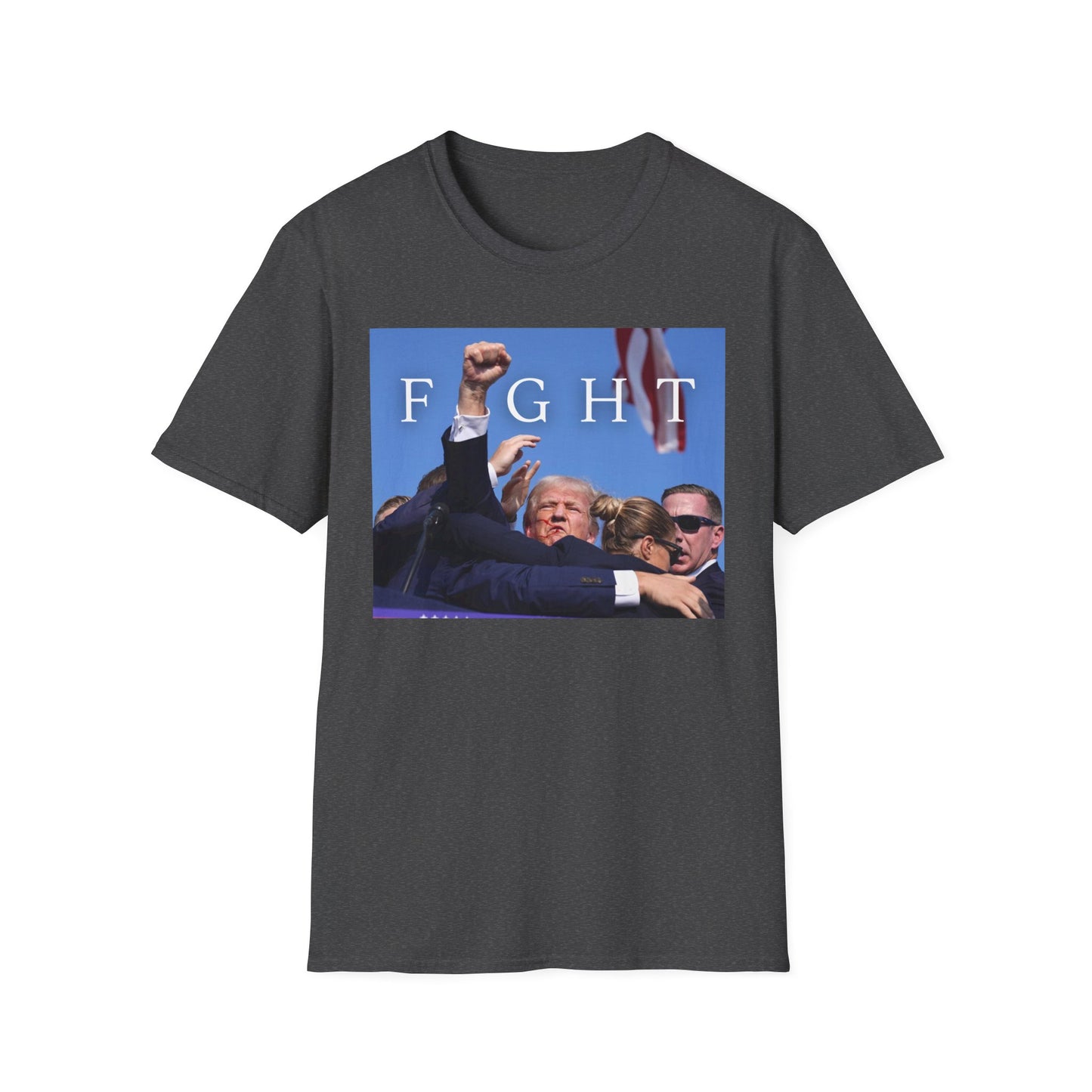 Trump Fight 713 Unisex T-Shirt Dark Heather