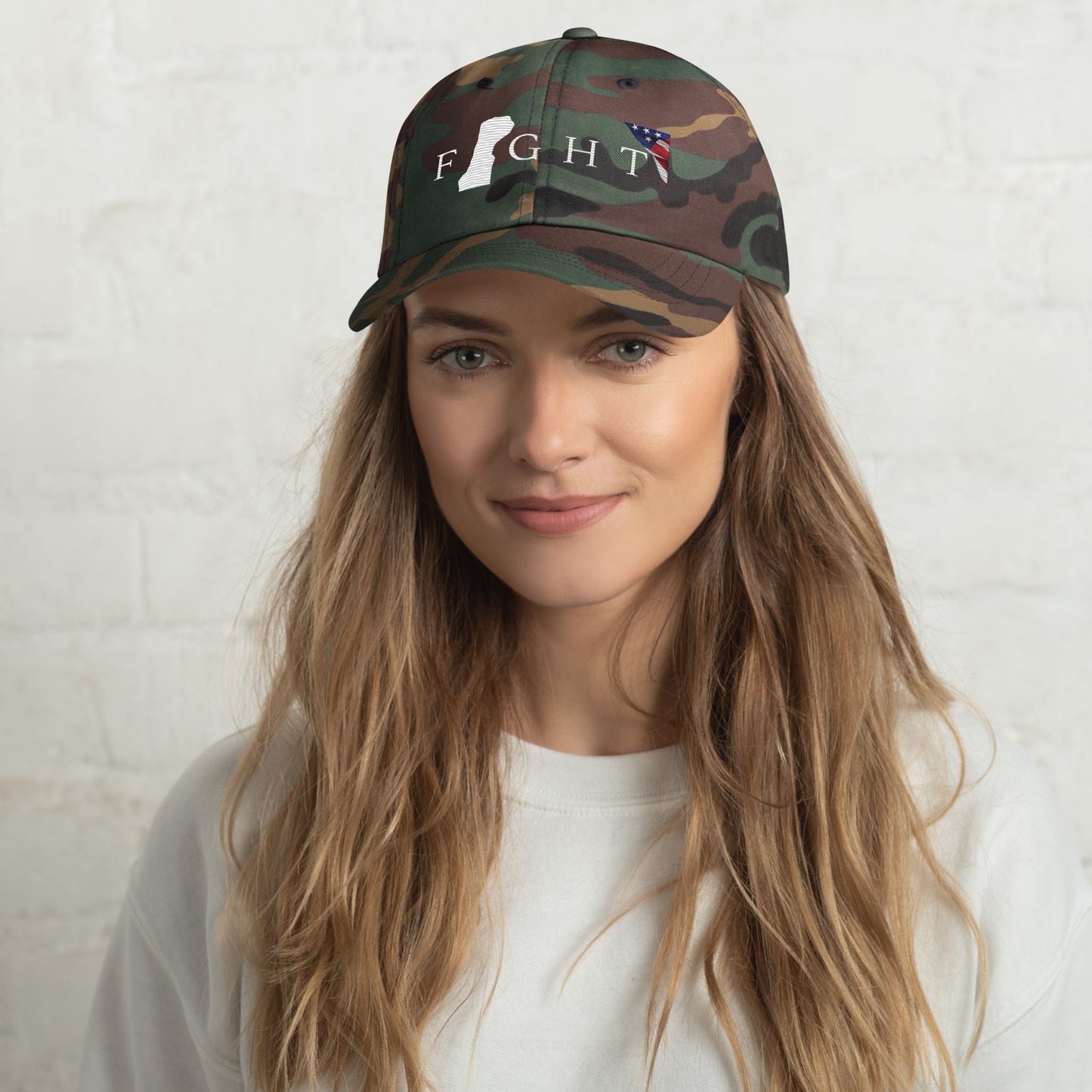 Trump Fight 713 Baseball Hat Green Camo