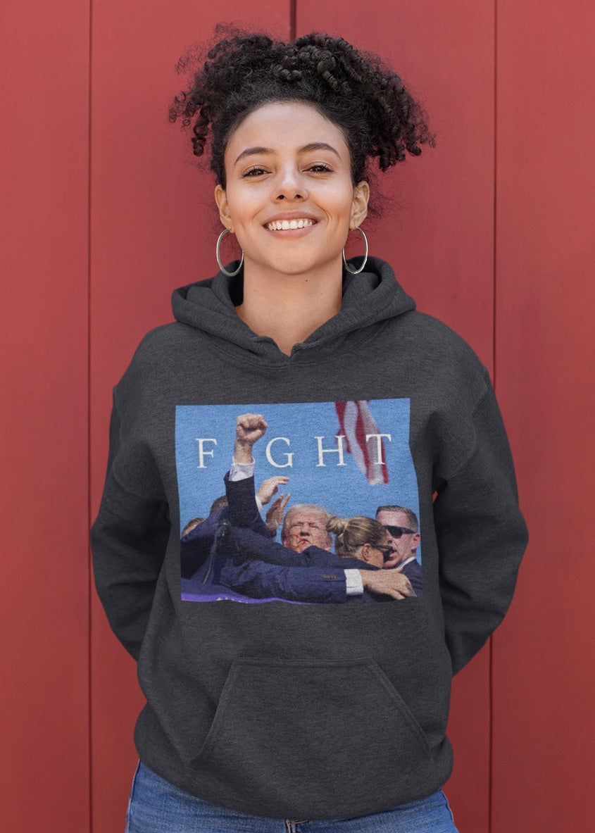 Trump Fight 713 Unisex Heavy Blend Hooded Sweatshirt