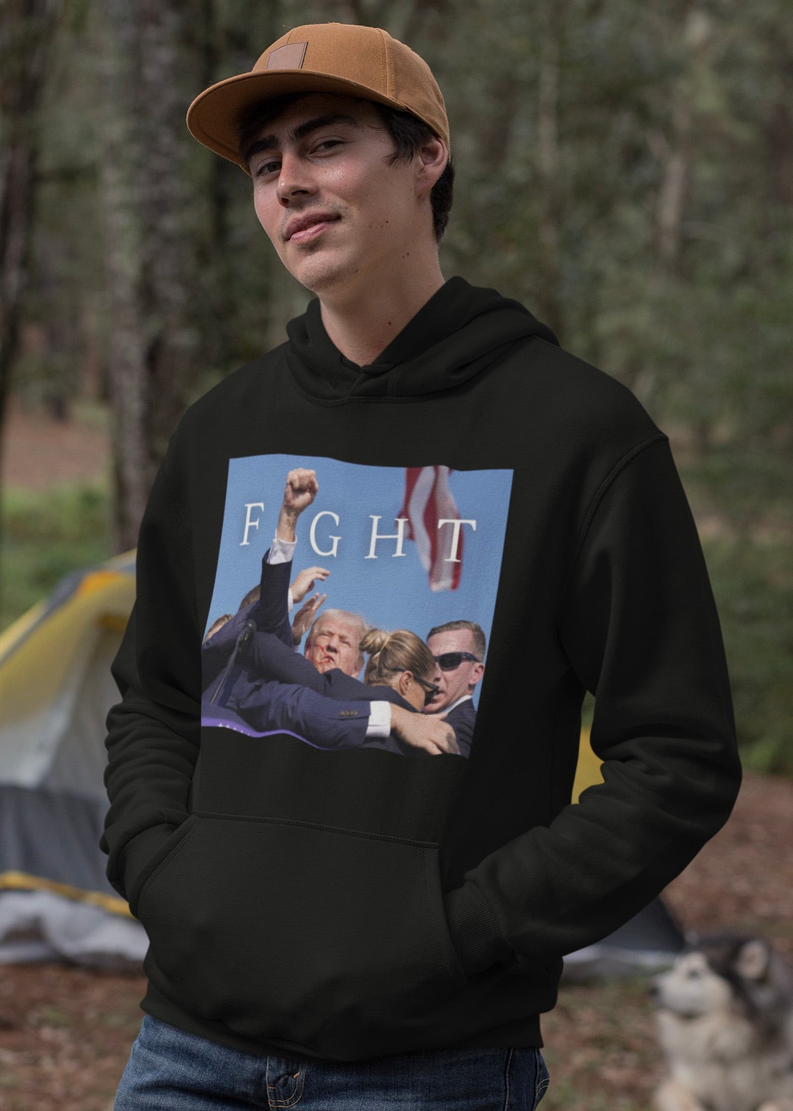 Trump Fight 713 Unisex Heavy Blend Hooded Sweatshirt