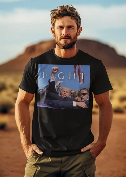 Trump Fight 713 Unisex T-Shirt Black